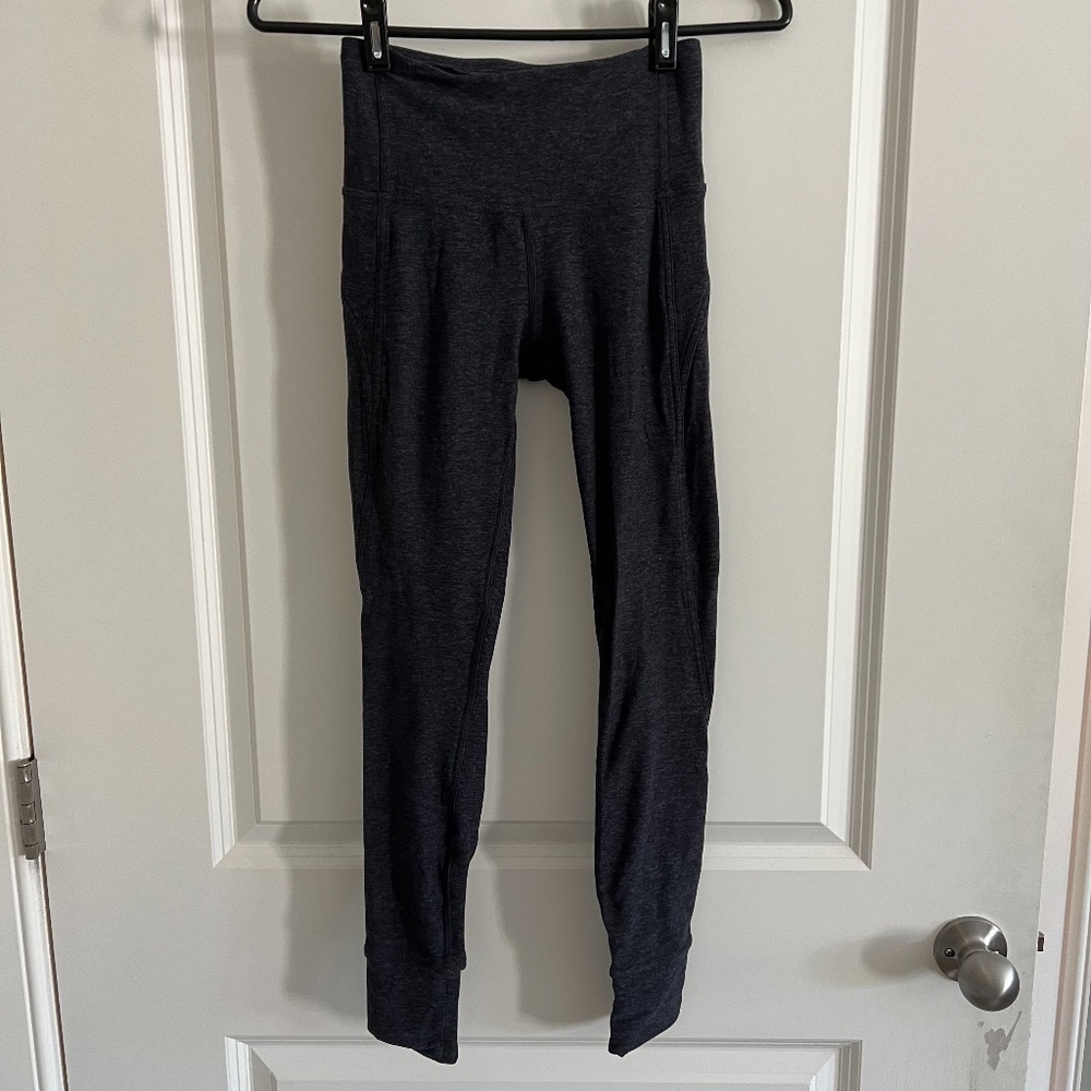 lululuemon leggings 26" inseam - heathered grey - size 2